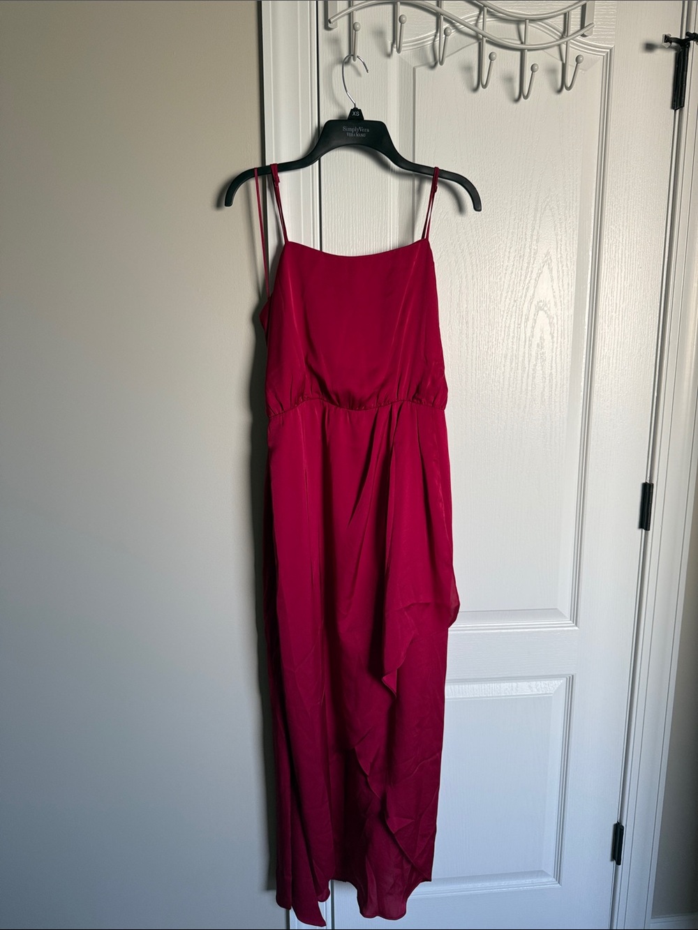 Express Magenta High-Low Spaghetti Strap Maxi Dress
